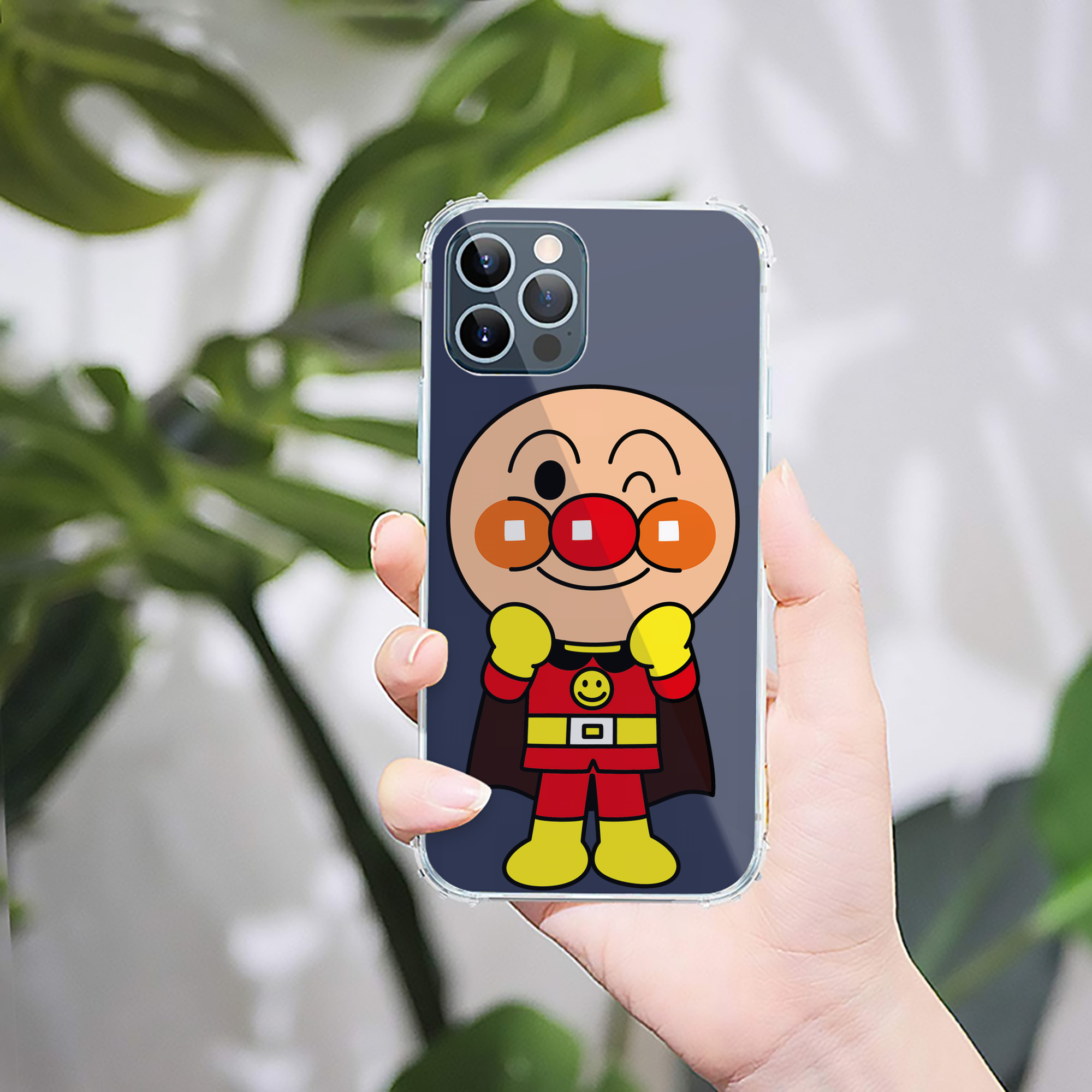 （画像用） アンパンマン Anpanman 【iPhone 12シリーズ対応】透明スマホケース（クリアソフトケース）